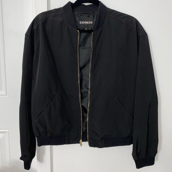 Express | Jackets & Coats | Express Black Bomber Jacket | Poshmark